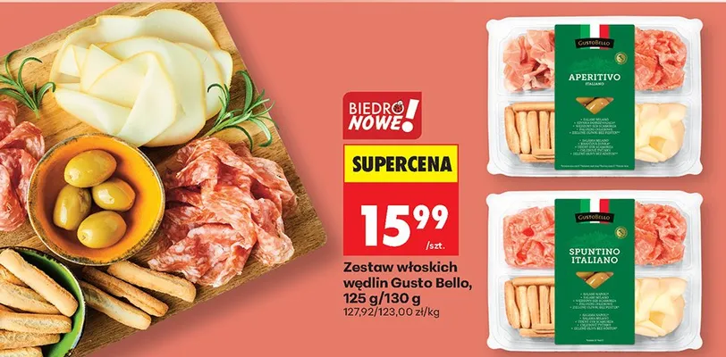 Zestaw włoskich wędlin  promocja w Biedronka