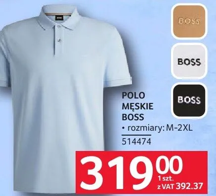 Polo męskie Boss, rozmiary M-2XL promocja w Selgros