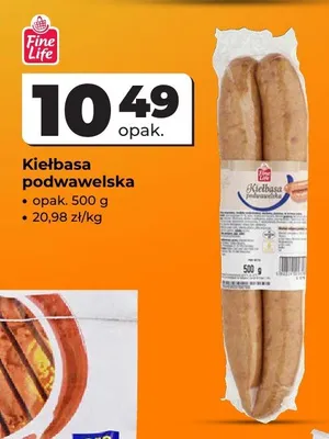 Kiełbasa podwawelska Fine Life promocja w Odido