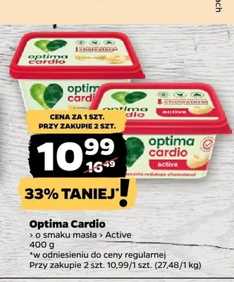 Margaryna Optima Cardio Active promocja w Netto