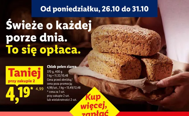 Chleb pełen ziaren promocja w Lidl