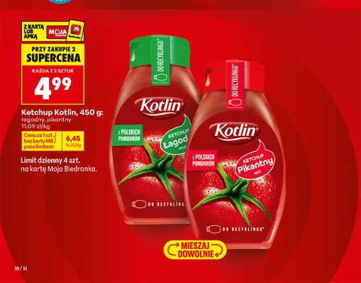 Ketchup pikantny Kotlin promocja w Biedronka