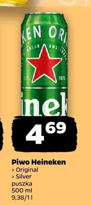 Piwo Heineken Silver promocja w Netto