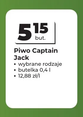 Piwo Captain Jack promocja w Odido