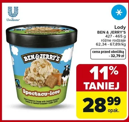 Lody różne rodzaje promocja w Carrefour