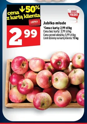 Jabłka młode promocja w TOPAZ