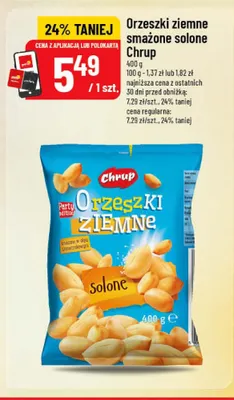Orzeszki ziemne smażone solone Chrup promocja w POLOmarket