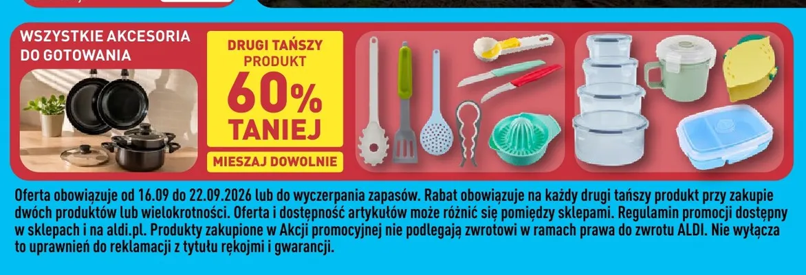 Akcesoria do gotowania promocja w Aldi