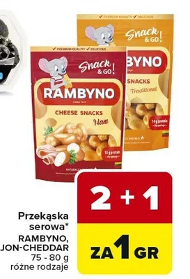 Przekąska serowa Zwinto, Jon-Cheddar promocja w Carrefour Market