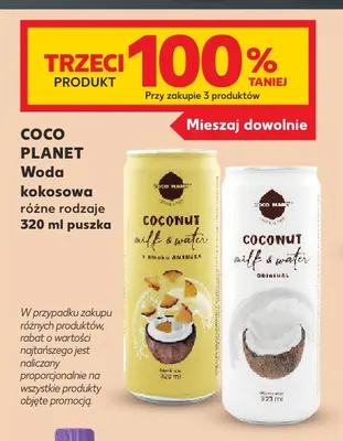 Woda kokosowa milk & water original Coco Planet promocja w Kaufland