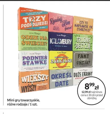 Mini gry towarzyskie Klub MiniGier promocja w Empik