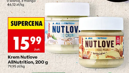 Krem Nutlove White Choco Peanut AllNutrition promocja w Biedronka