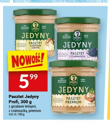 Pasztet Jedyny Profi z grzybami leśnymi promocja w Twój Market
