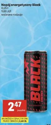 Napój energetyczny Black promocja w Delikatesy Centrum
