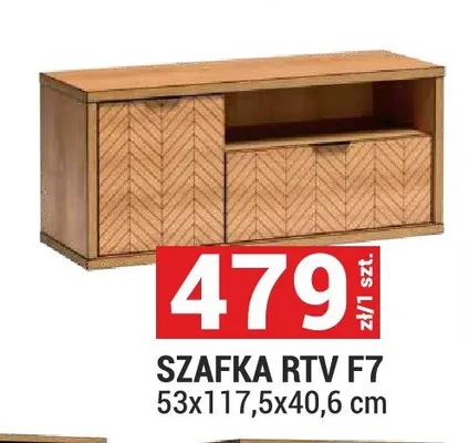 Szafka RTV F7 Fonti 53x117,5x40,6 cm promocja w Merkury Market