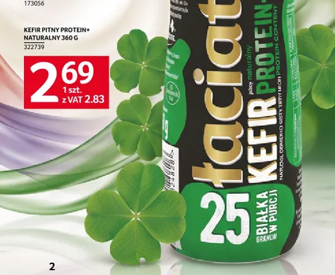 Kefir pitny Protein+ naturalny Łaciate promocja w Selgros