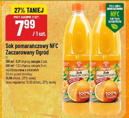 Sok pomarańczowy NFC Zaczarowany Ogród promocja w POLOmarket