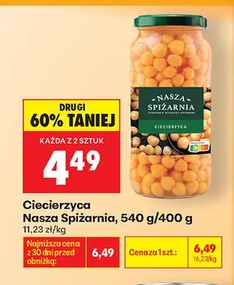 Ciecierzyca Nasza Spiżarnia promocja w Biedronka
