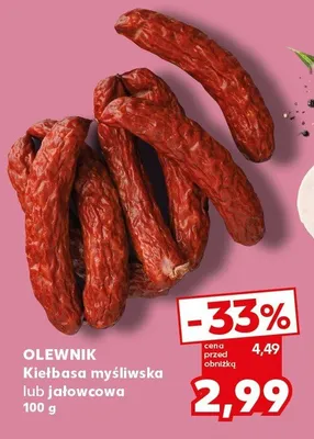 Kiełbasa myśliwska Olewnik promocja w Kaufland
