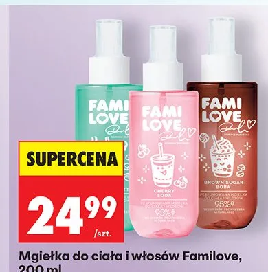 Mgiełka do ciała i włosów Familove Brown Sugar Boba promocja w Biedronka