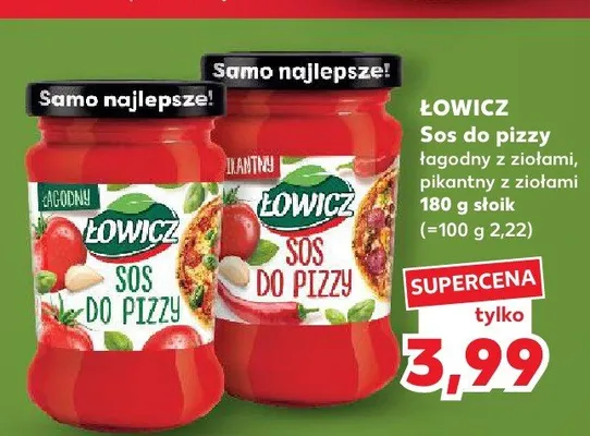 Sos do pizzy pikantny z ziołami Łowicz promocja w Kaufland