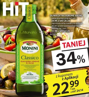 Oliwa extra vergine Monini Classico promocja w Selgros