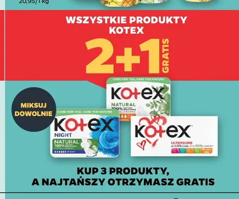 Produkty Kotex promocja w Netto