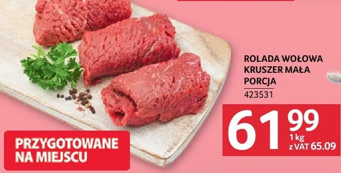 Rolada wołowa kruszer mała porcja promocja w Selgros