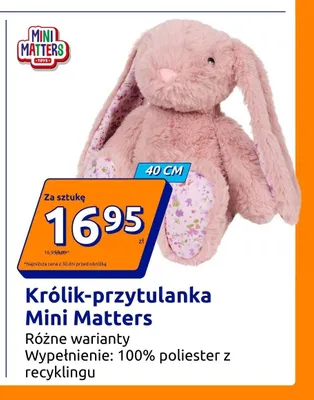 Królik-przytulanka 40 cm Mini Matters promocja w Action