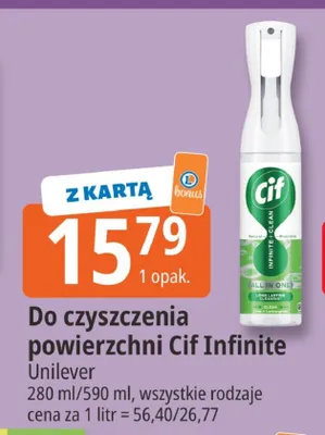 Do czyszczenia powierzchni Cif Infinite promocja w Leclerc