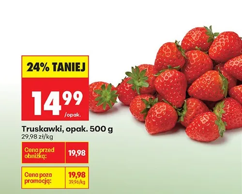 Truskawki 500 g promocja w Biedronka