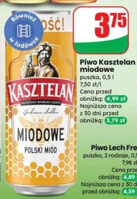 Piwo Lech Free puszka, 2 rodzaje promocja w Dino