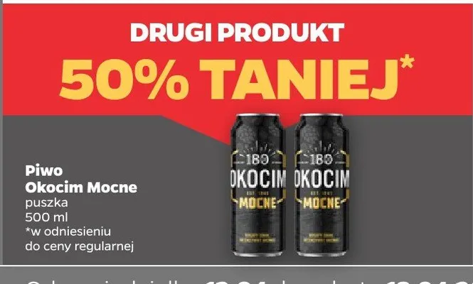 Piwo Okocim Mocne promocja w Netto