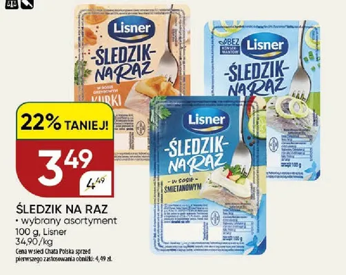 Śledzik na raz Lisner promocja w Chata Polska
