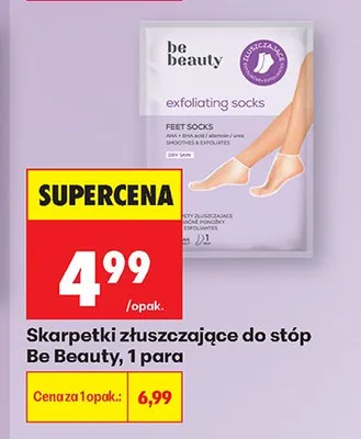 Skarpetki złuszczające do stóp Be Beauty promocja w Biedronka
