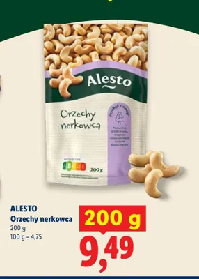 Orzechy nerkowca Alesto promocja w Lidl