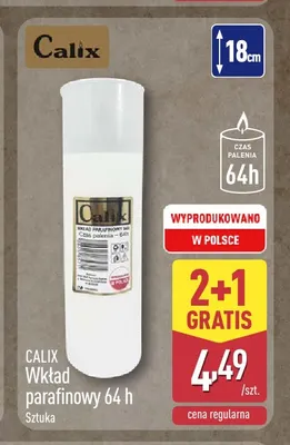Wkład parafinowy 64 h Calix promocja w Aldi