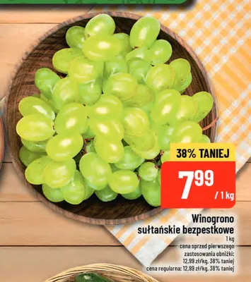 Winogrona sułtańskie bezpestkowe promocja w POLOmarket