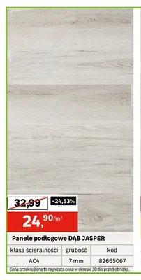 Panele podłogowe Dąb Jasper promocja w Leroy Merlin