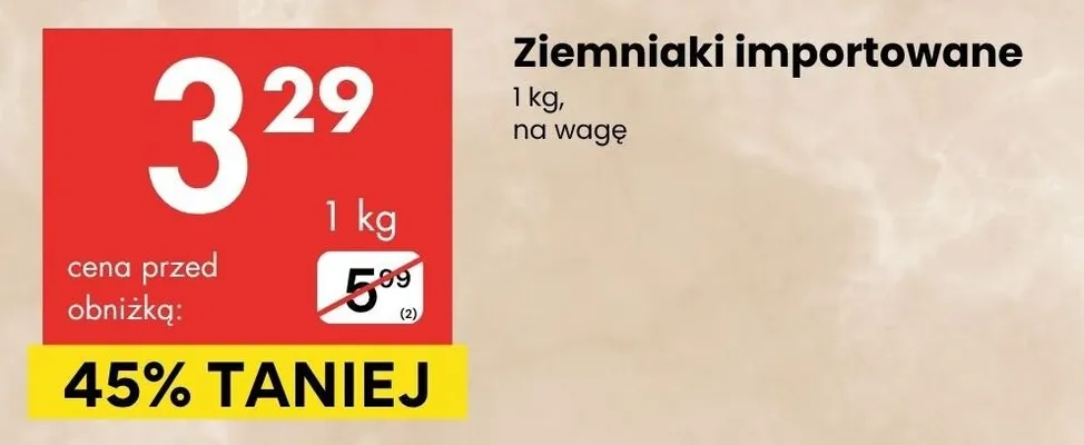 Ziemniaki importowane promocja w Delikatesy Centrum