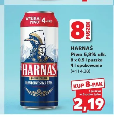 Piwo Harnaś 8-pak promocja w Kaufland