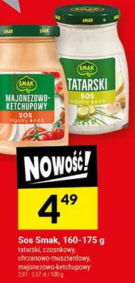 Sos tatarski, czostkowy, majonezowo-ketchupowy, chrzan owo-musztardowy promocja w Twój Market