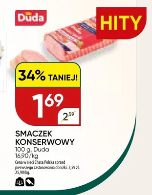 Smaczek konserwowy Duda promocja w Chata Polska