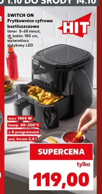 Frytkownica cyfrowa beztłuszczowa Switch On promocja w Kaufland