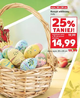 Koszyczek wiklinowy promocja w Kaufland