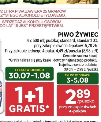 Piwo Żywiec 4-pak promocja w Stokrotka