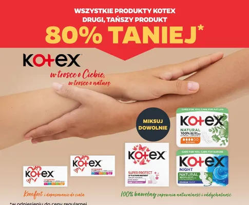 Produkty Kotex promocja w Netto