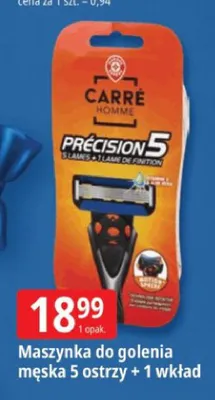 Maszynka do golenia męska 5 ostrzy Carré Homme promocja w Leclerc