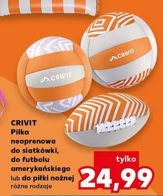 Piłka neoprenowa do futbolu amerykańskiego Crivit promocja w Kaufland
