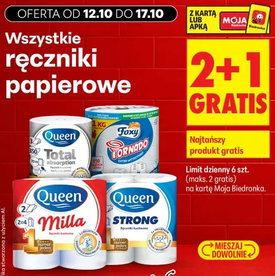 Ręcznik papierowy Milla Queen promocja w Biedronka